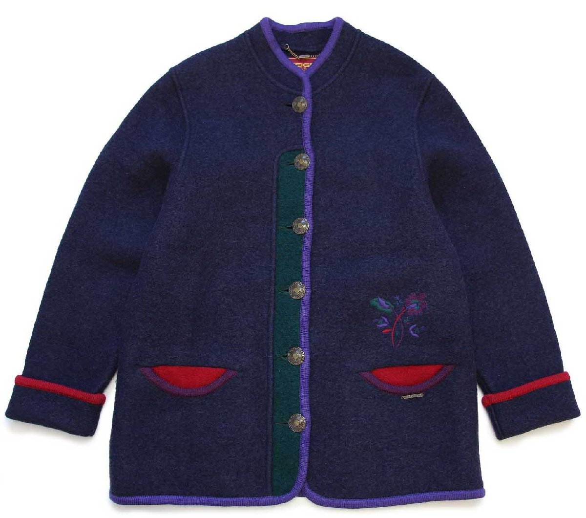 幻の1品】80'sイッセイミヤケ I.Sチロリアンジャケット ウール 銀