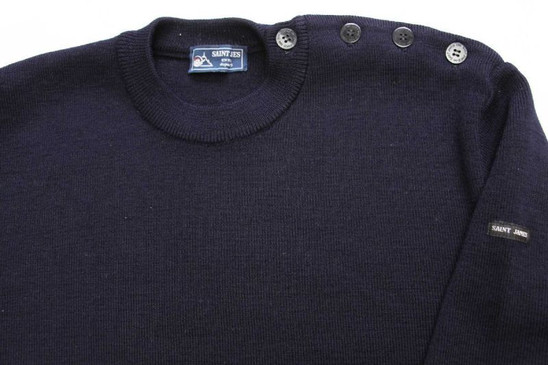 90s フランス製 SAINT JAMESセントジェームス 無地 ウールニット