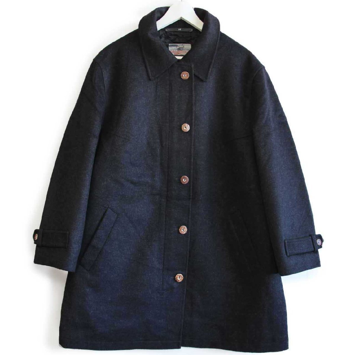 allwerk 鹿角ボタン チロリアン ウール×カシミヤ ステンカラーコート