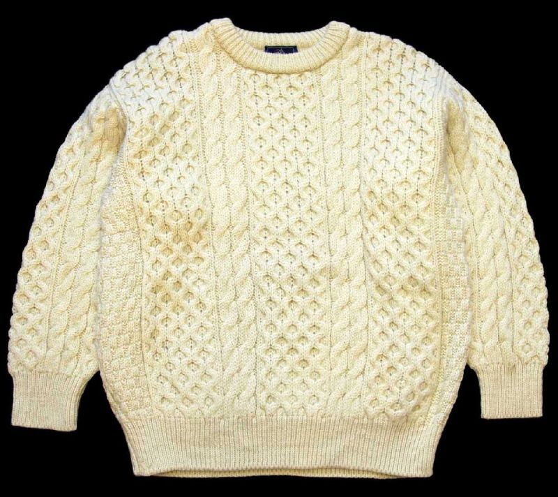 80s フランス製 SAINT JAMESセントジェームス ケーブル編み ウール