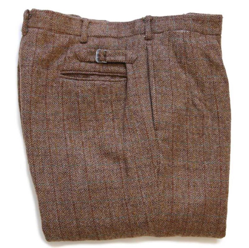 90s ポロ ラルフローレン チェック ツータック スラックス ツイード