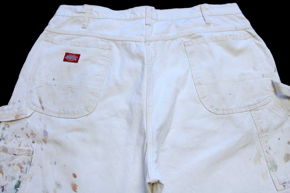 00s Dickiesディッキーズ ペンキ飛び コットン ペインターパンツ 生成