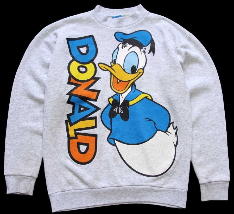 80s USA製 Disneyディズニー DONALDドナルドダック 両面プリント