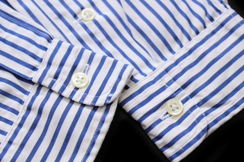 90s ラルフローレン ストライプ ボタンダウン クレリック コットン