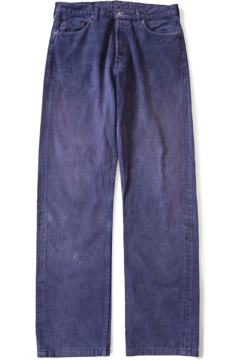 90s フランス製 Levi'sリーバイス 501 後染め カラーデニムパンツ ナス