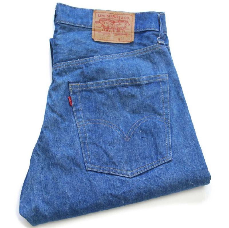 80s USA製 Levi'sリーバイス 505 黒カン デニムパンツ w36 L30