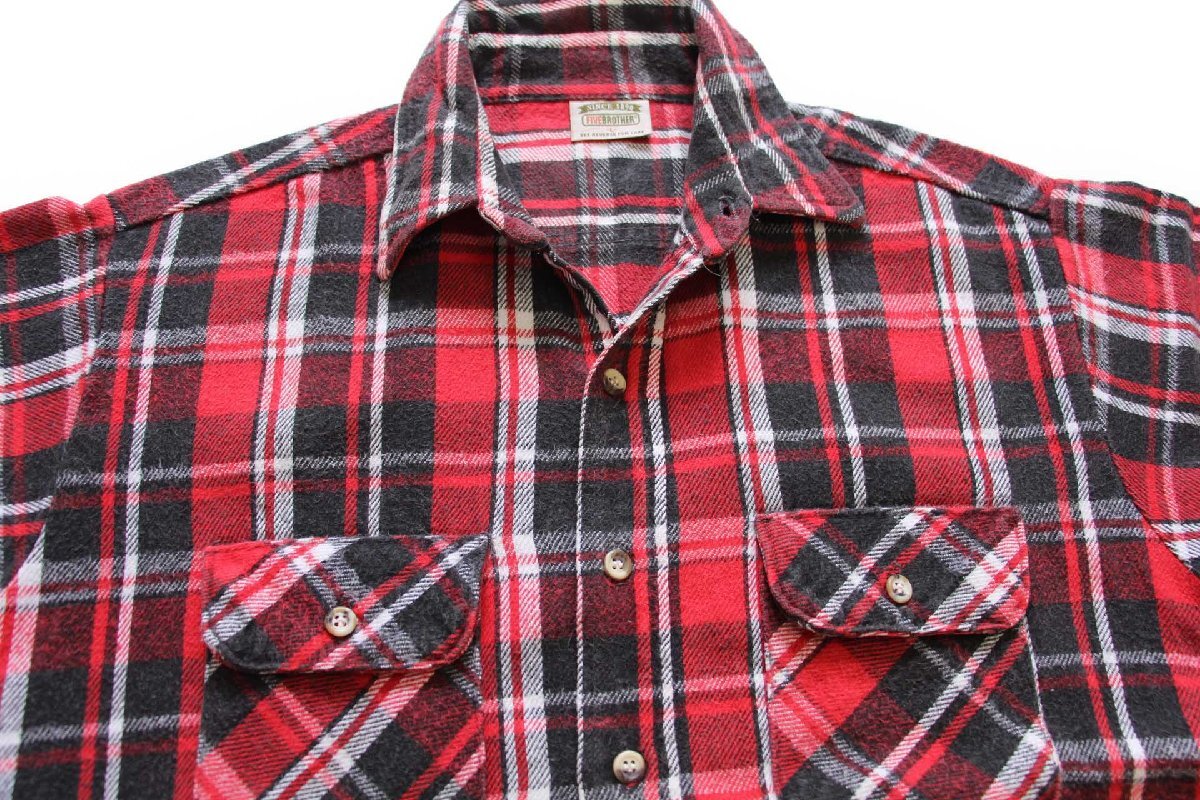 90s FIVE BROTHERファイブブラザー チェック コットン フランネル