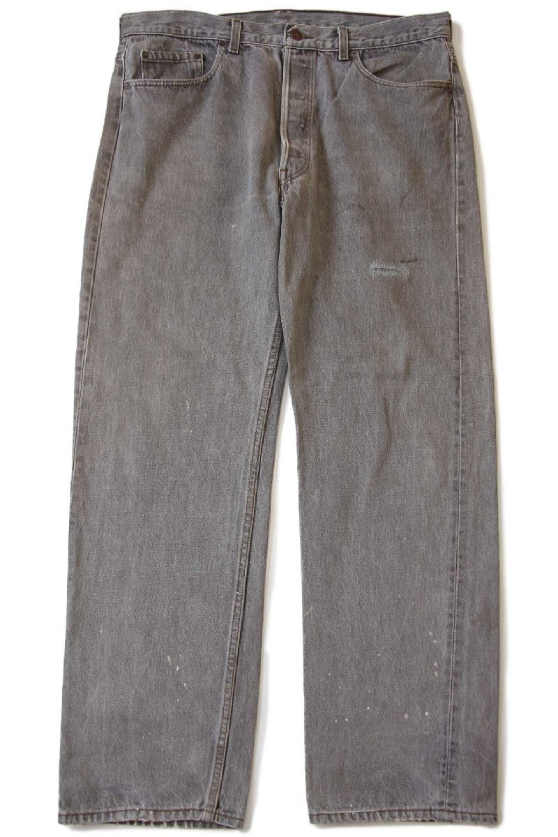90s USA製 Levi'sリーバイス 501 先染め ブラック デニムパンツ