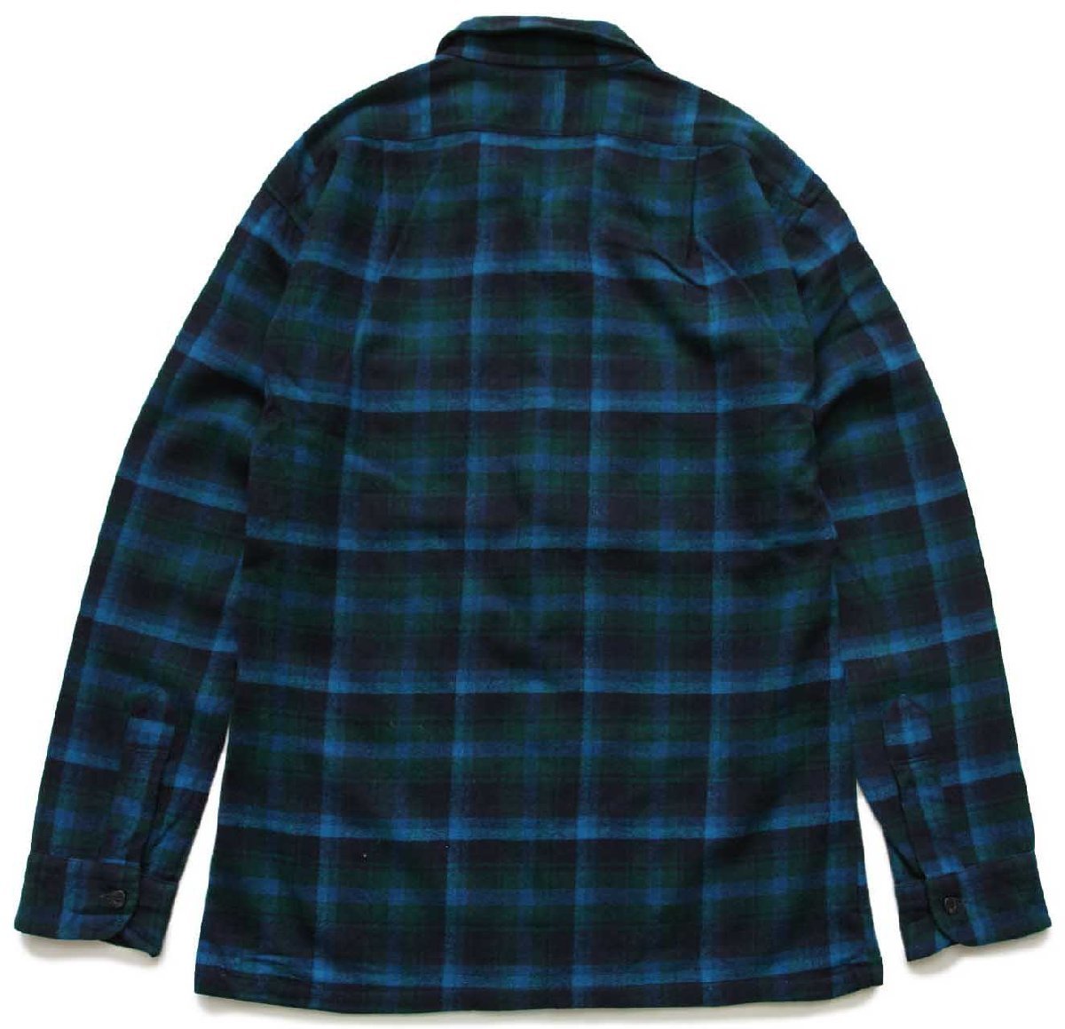 60s PENDLETONペンドルトン オンブレチェック ウール オープンカラー