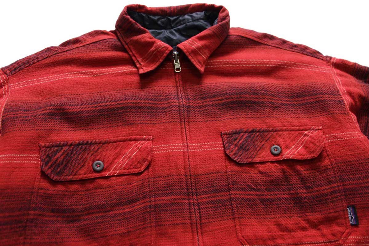 00s ルーマニア製 patagoniaパタゴニア コットン フランネル×ナイロン