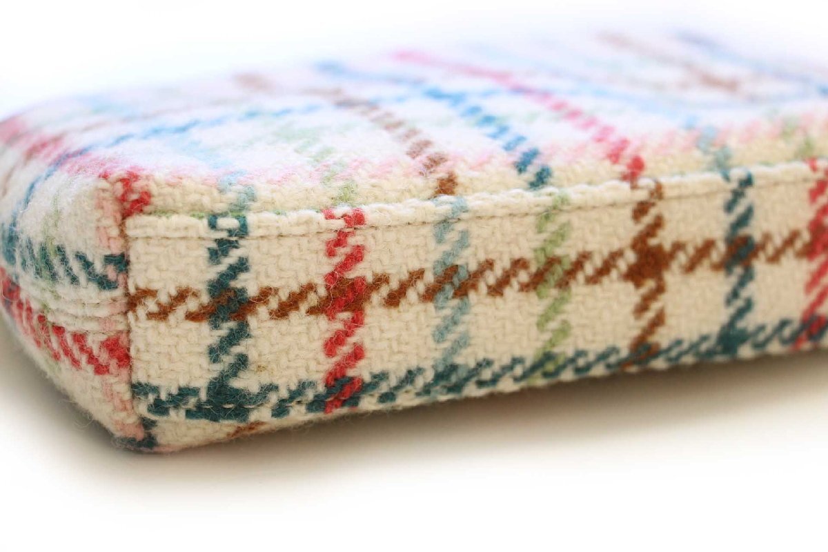 00s COACH オールド コーチ チェック ツイード ウール×レザー 切り替え