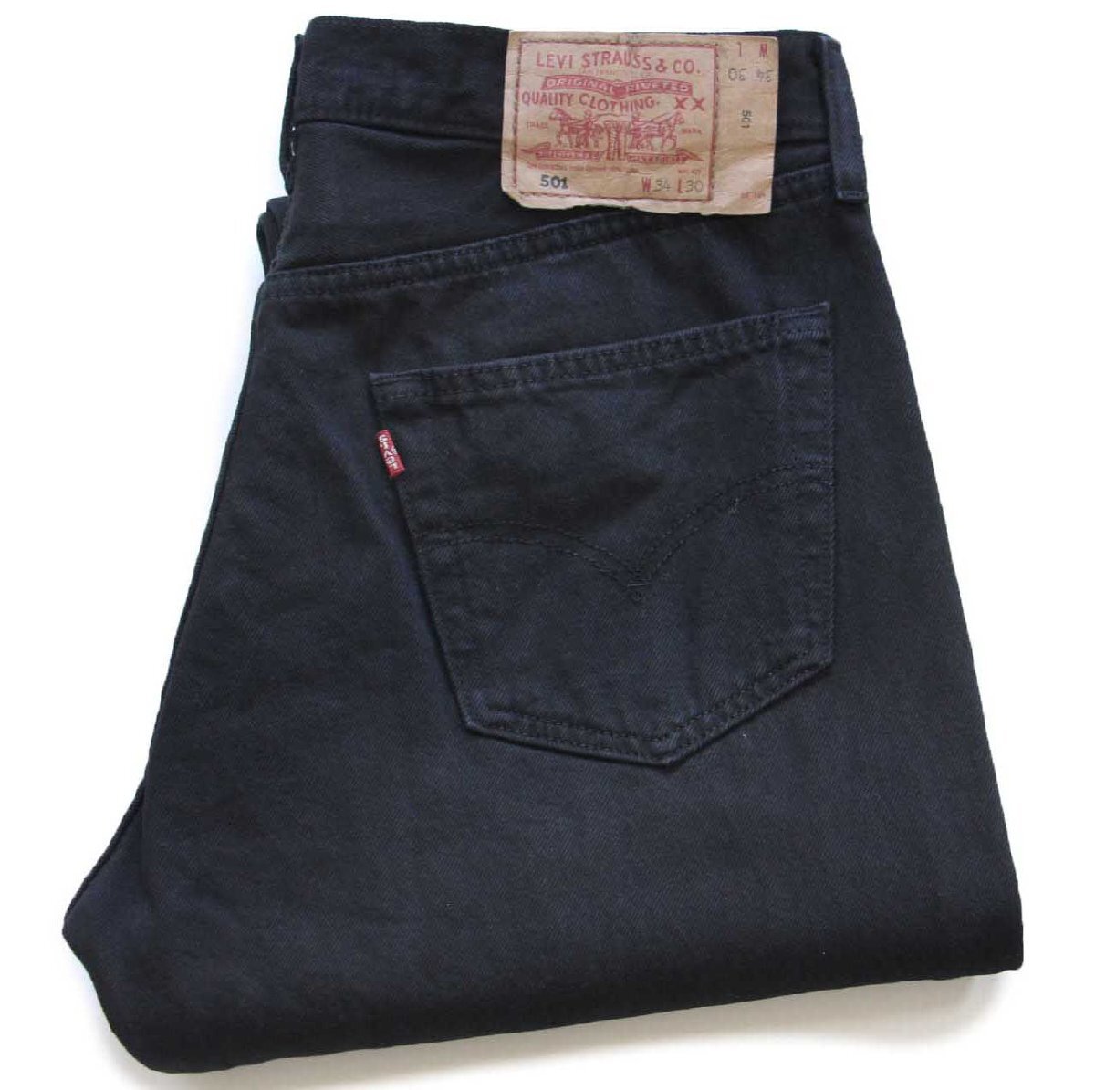 90s リーバイス 後染め ブラック 501 w33 L30 黒 先染め 【公式通販】