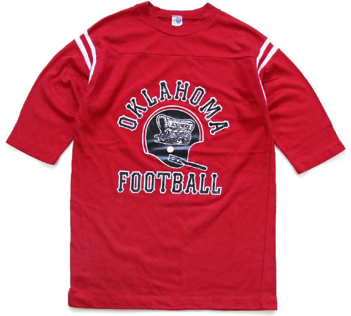 70s USA製 ARTEX OKLAHOMA FOOTBALL SOONERS アメフト コットン