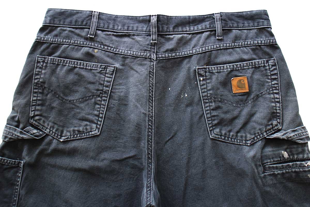 メキシコ製 carharttカーハート ペンキ飛び&ダメージ ライトダック地