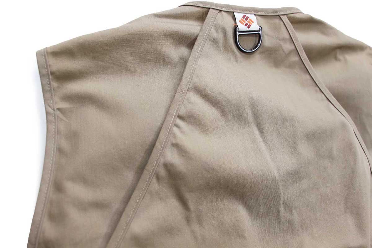 80s Columbiaコロンビア フィッシングベスト グレーベージュ XL