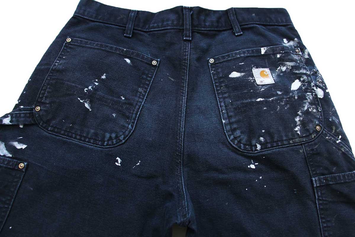 USA製 carharttカーハート ペンキ飛び ダブルニー ダック地 ペインター