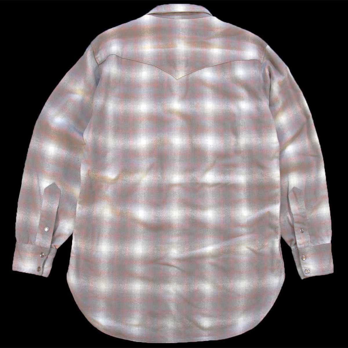 70s PENDLETONペンドルトン オンブレチェック ウール ウエスタンシャツ