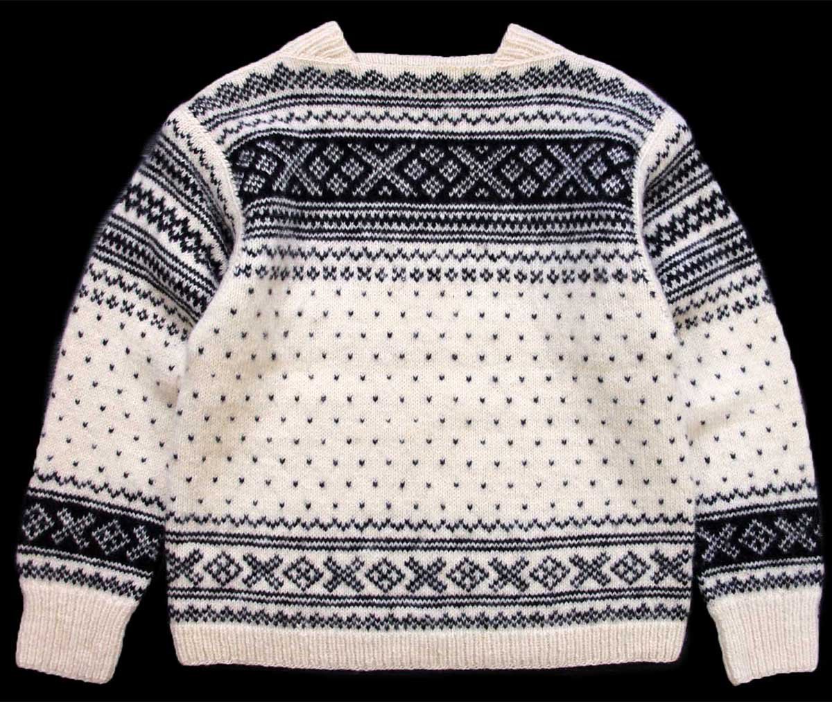 ノルウェー製 norse knit ノルディック柄 ウール ハンドニット