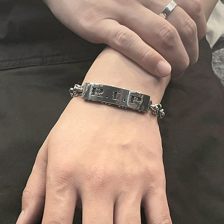 エフエーエル F.A.L FAL シルバー ブレスレット ラージ R.I.P