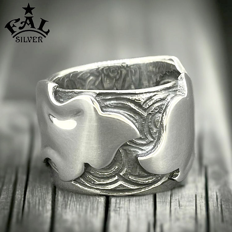 エフエーエル F.A.L FAL シルバー リング Rose petals 3 フェイス