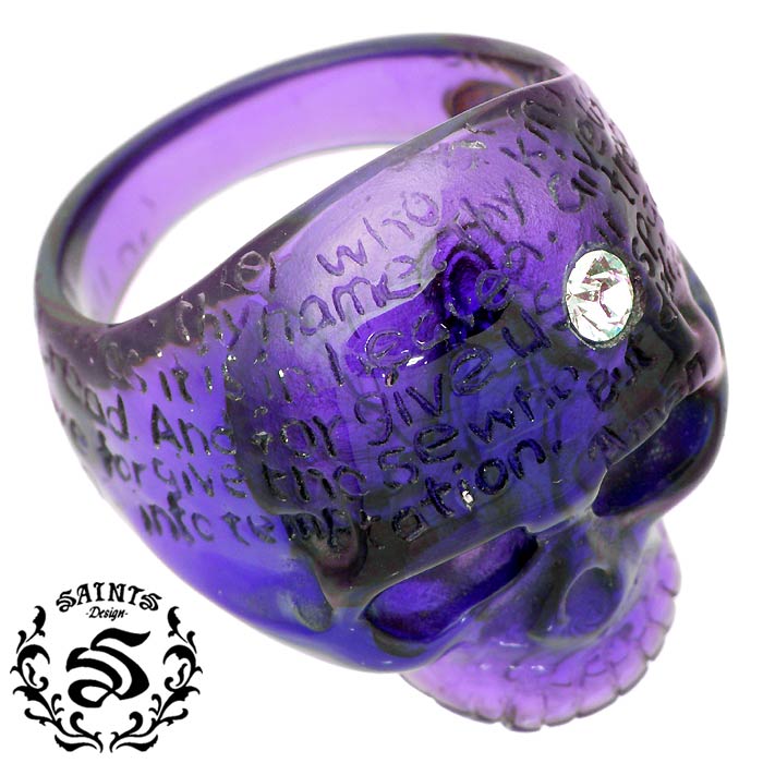 SAINTS(セインツ) カラー スカル リング 指輪 メンズ 樹脂 9～19号を