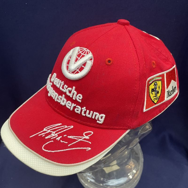 FERRARI ミハエル・シューマッハ 本人用支給品 つば裏面直筆サイン入り