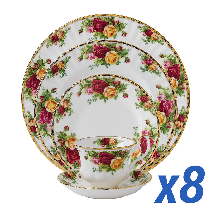 Old Country Roses 40pc Service for 8 China | Royal Albert