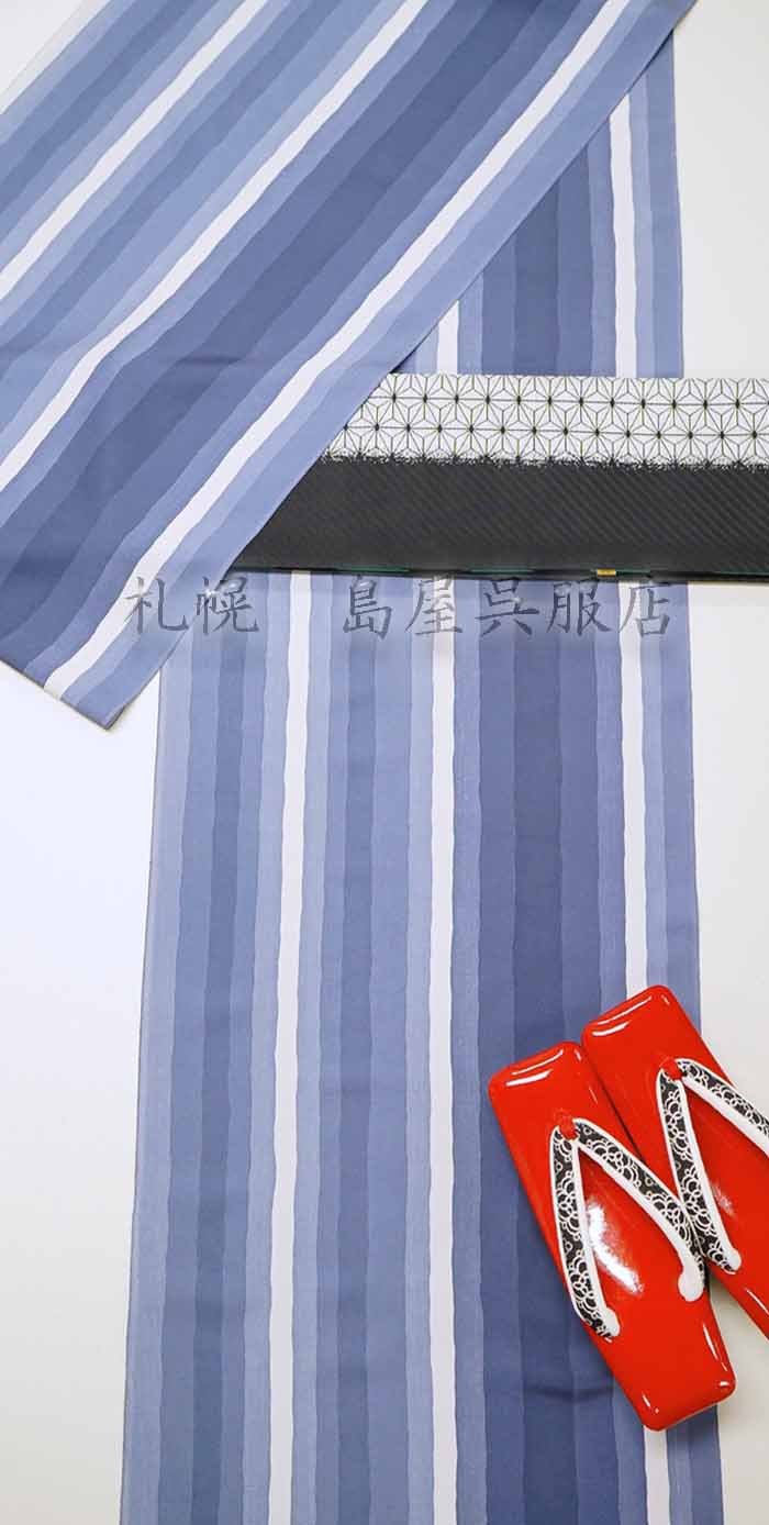 半幅帯：リバーシブル 市松／麻の葉