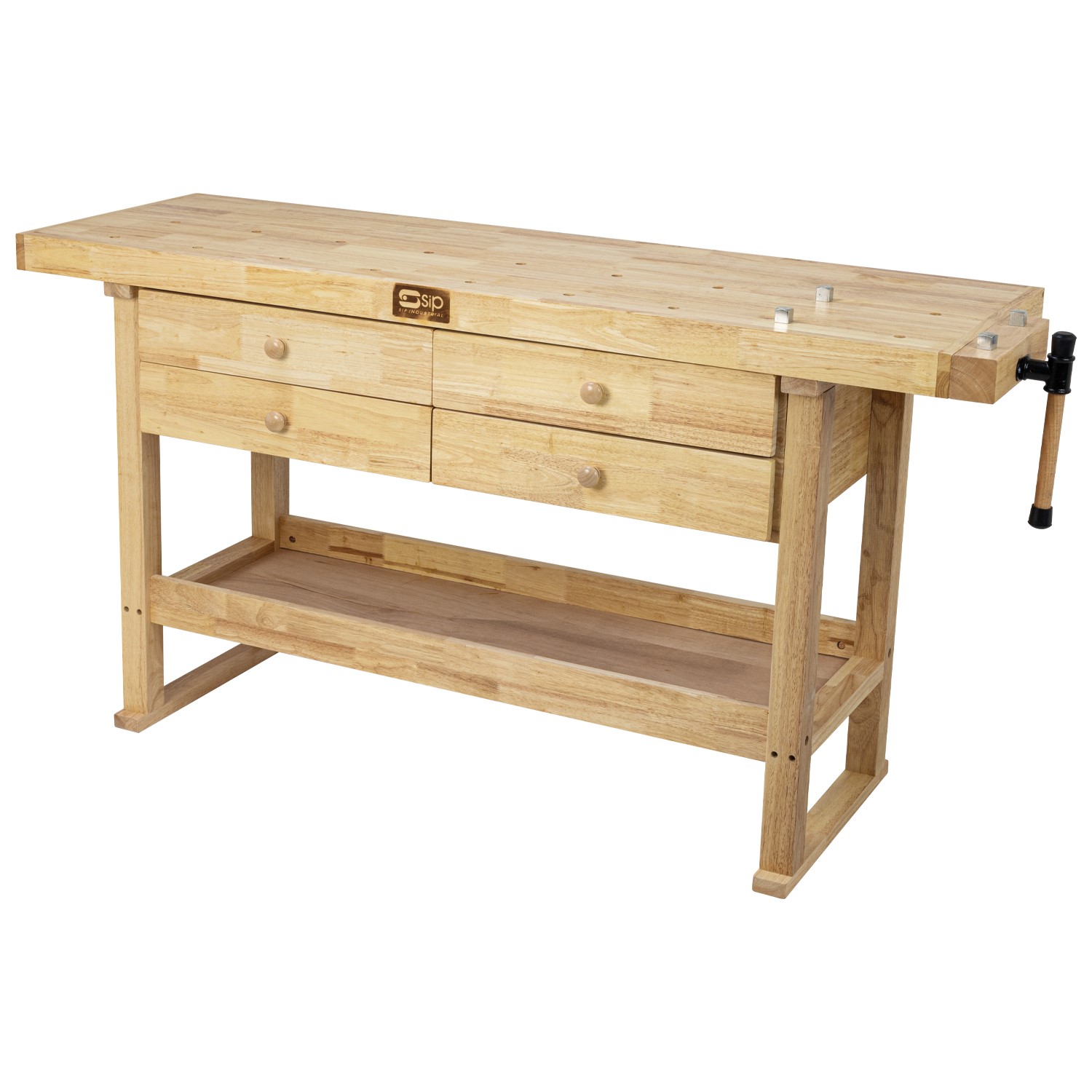 SIP Professional Hardwood 4-Drawer Workbench - SIP Industrial
