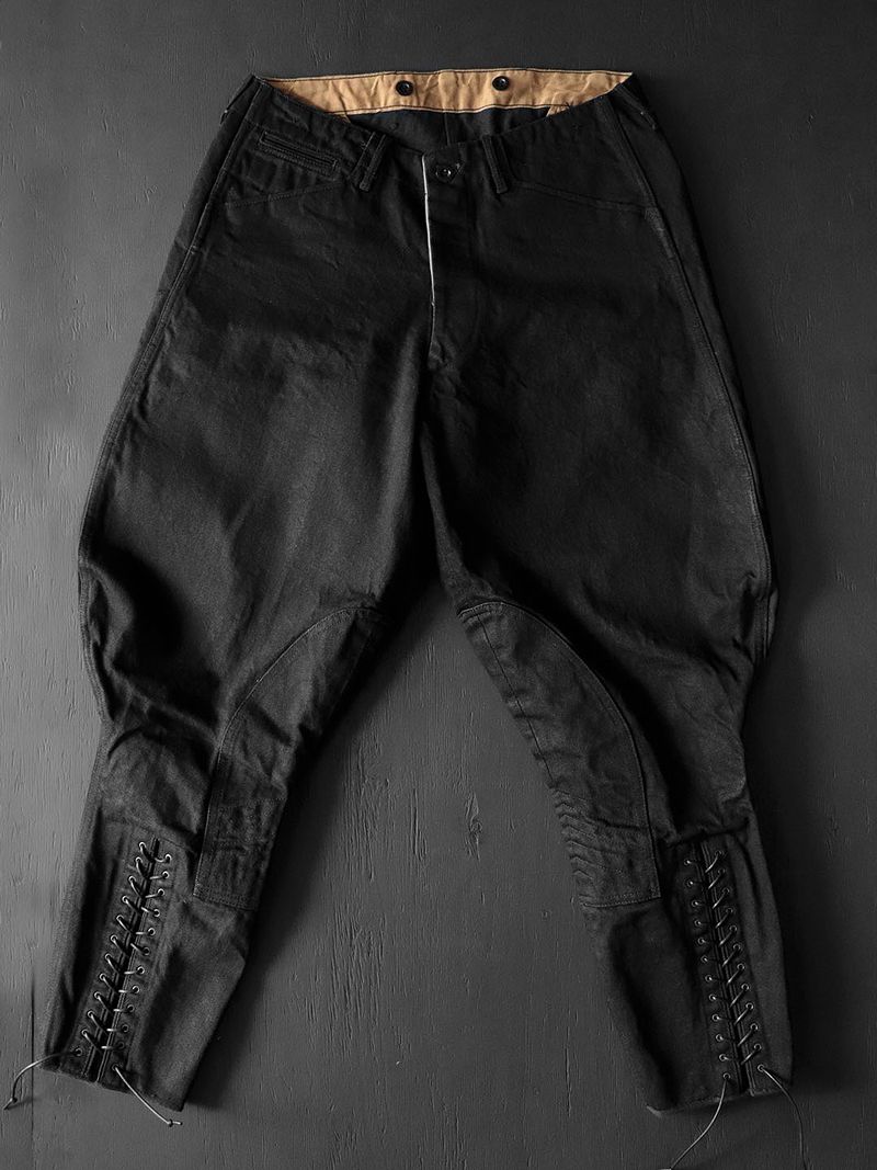 BLACK SIGN - BLACK DENIM SHERIFF BREECHES (DEEP BLACK) | SKANDA