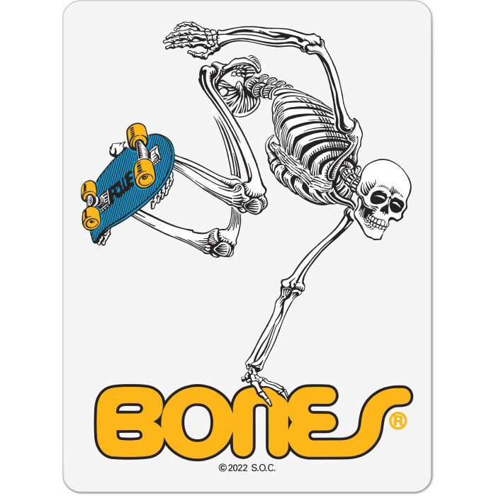 Powell Peralta Skateboarding Skeleton Sticker Clear 4