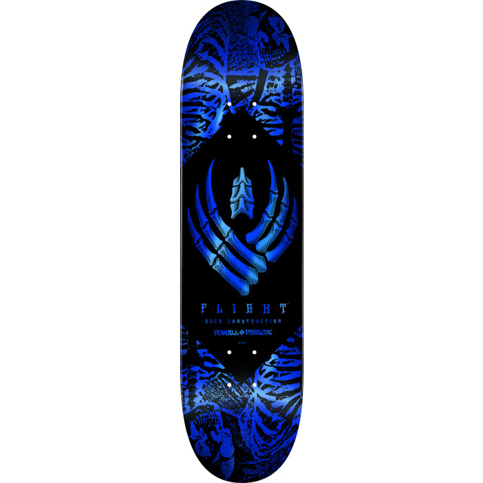 Powell Peralta Skeleton Blue Foil FLIGHT Skateboard Deck 8.75