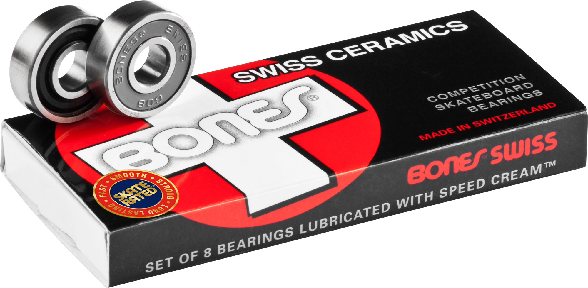 Bones® Swiss Ceramic Skateboard Bearings 8 pack - Skate One
