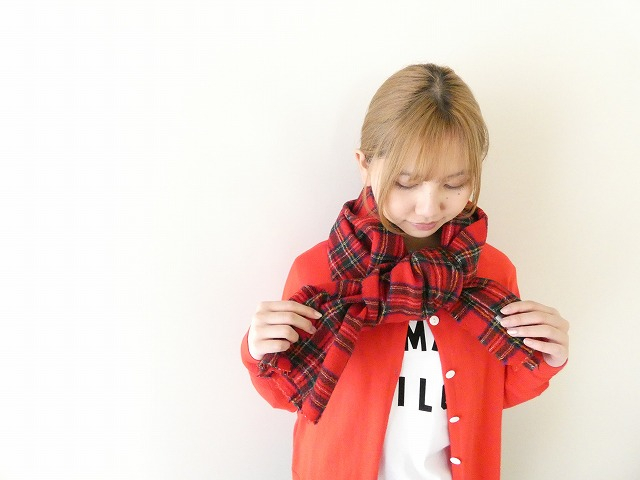 R&D.M.Co-(オールドマンズテーラー) WOOL TARTAN CHECK MUFFLER