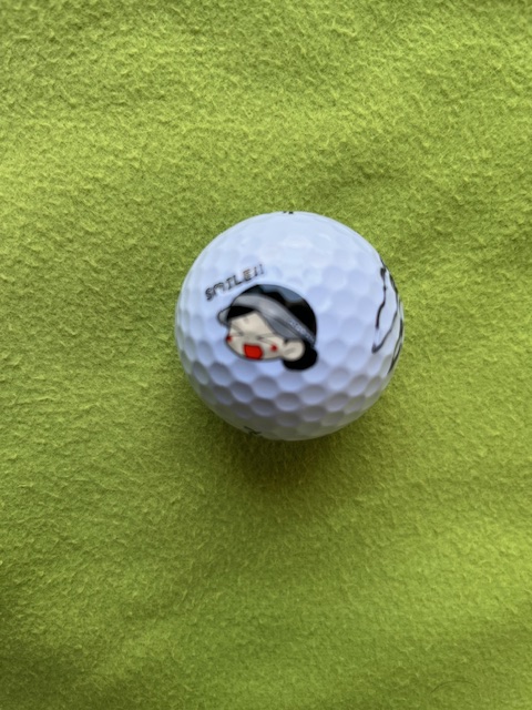 勝みなみプロ直筆サインSRIXON似顔絵オウンゴルフボール ボールケース