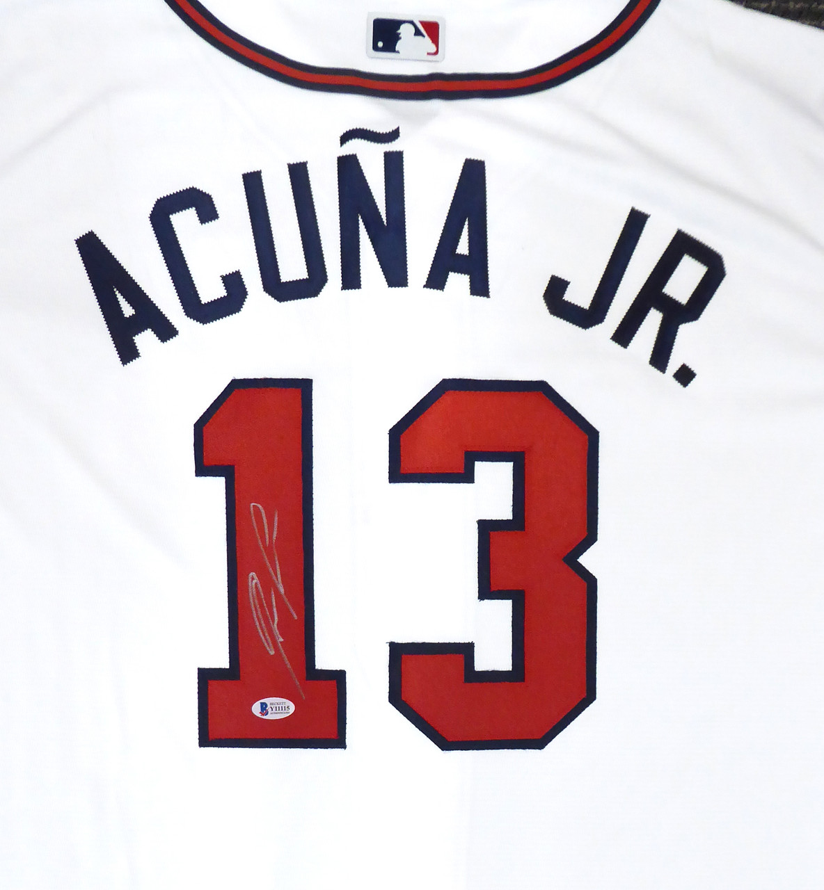 ロナルド・アクーニャJr選手#13 Ronald Acuna Jr 直筆サインNike White