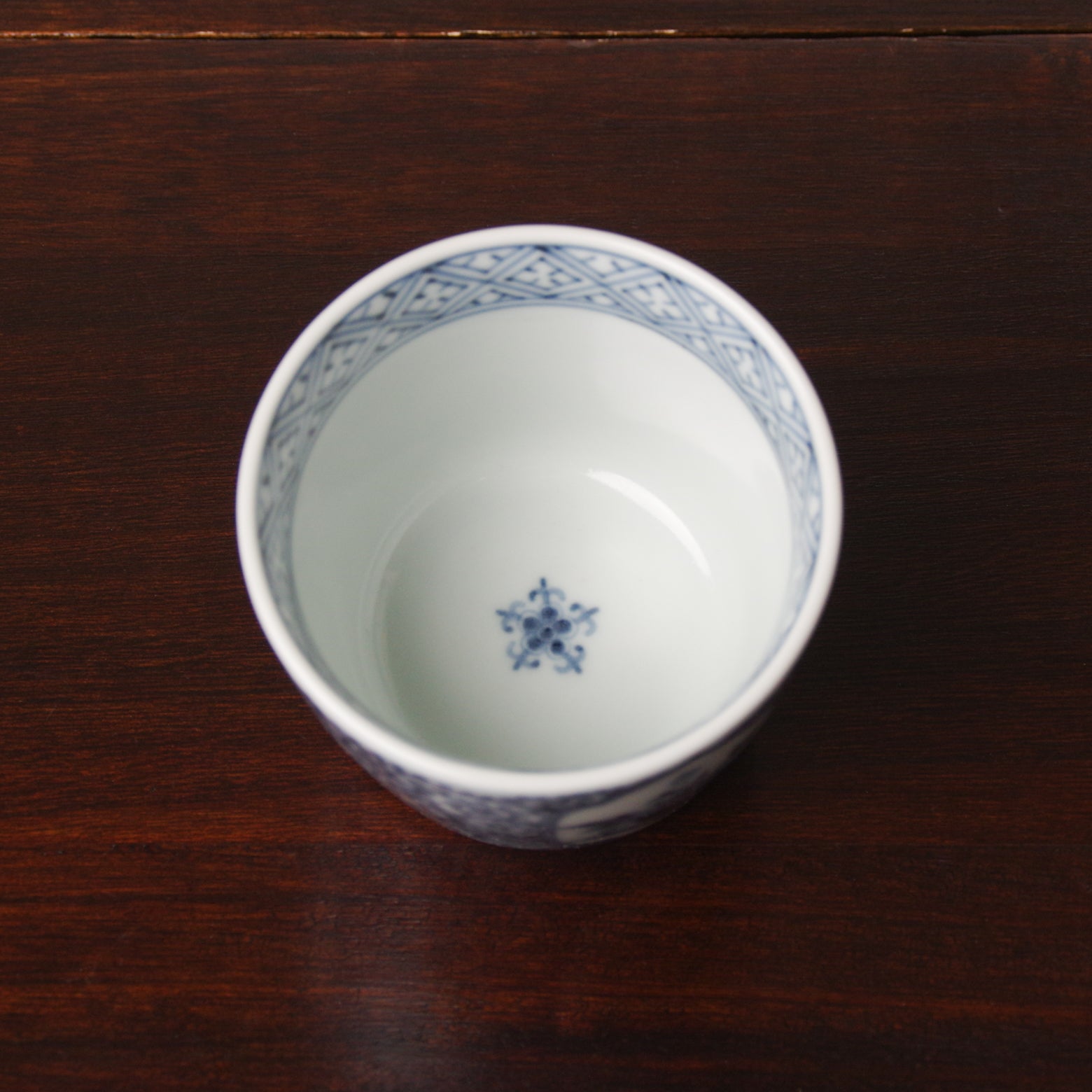 有田焼 染付 蛸唐草草花文 そば猪口(大) 220ml 李荘窯の通販