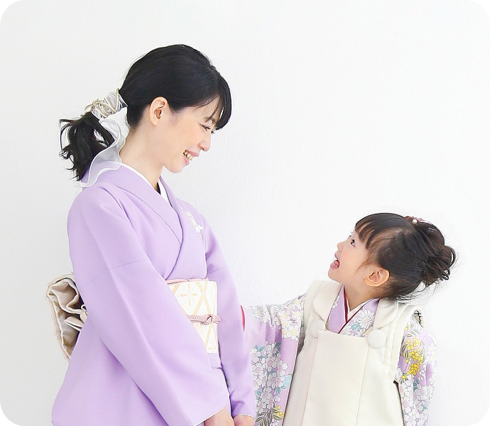 オリジナル着物でお揃い七五三親子コーデ - フォトスタジオセル