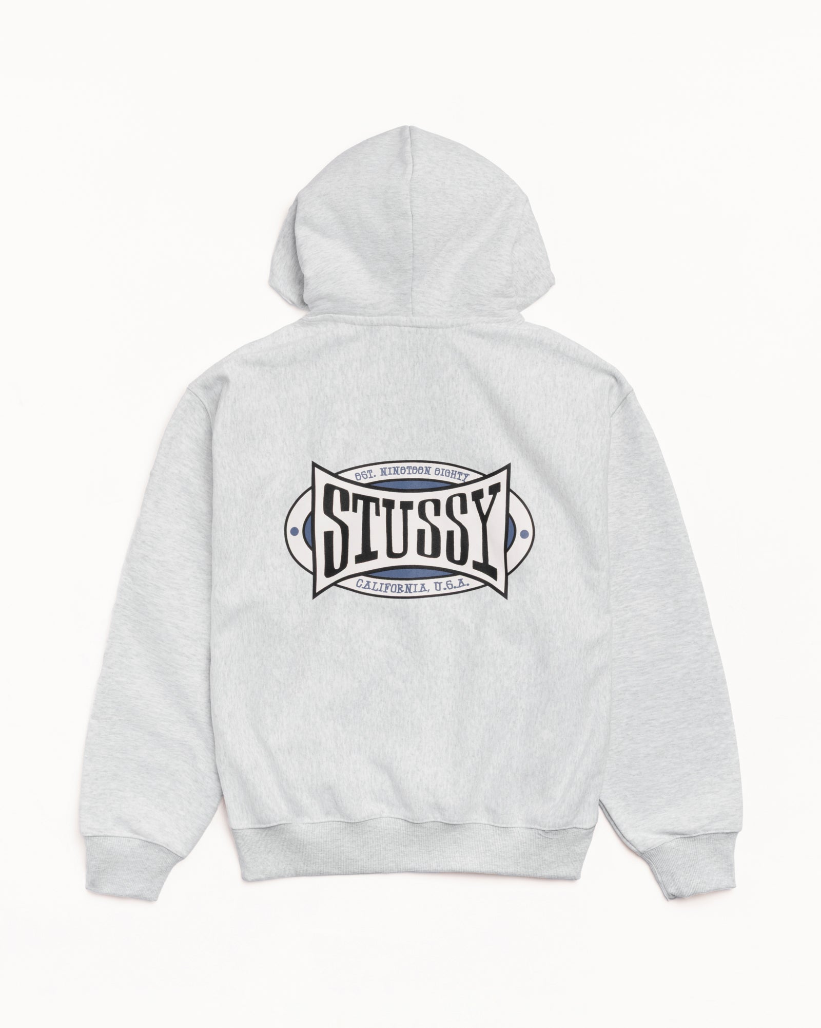Champion Oval Zip Hoodie – Ash Heather | Sweats | Stüssy