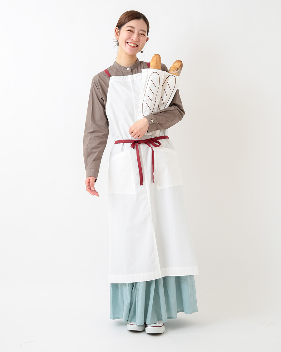 RASHIKI ストライプ柄エプロンドレス | ユニフォーム総合メーカーの