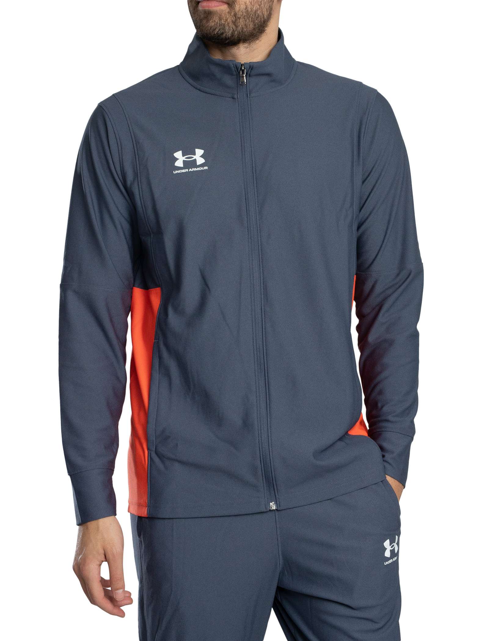 Under Armour Challenger Tracksuit - Downpour Grey/Fire | Standout