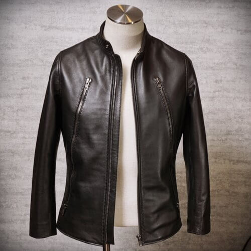 EKAM 黒 レザージャケット ダブルジッパー レザージャケット・革ジャン