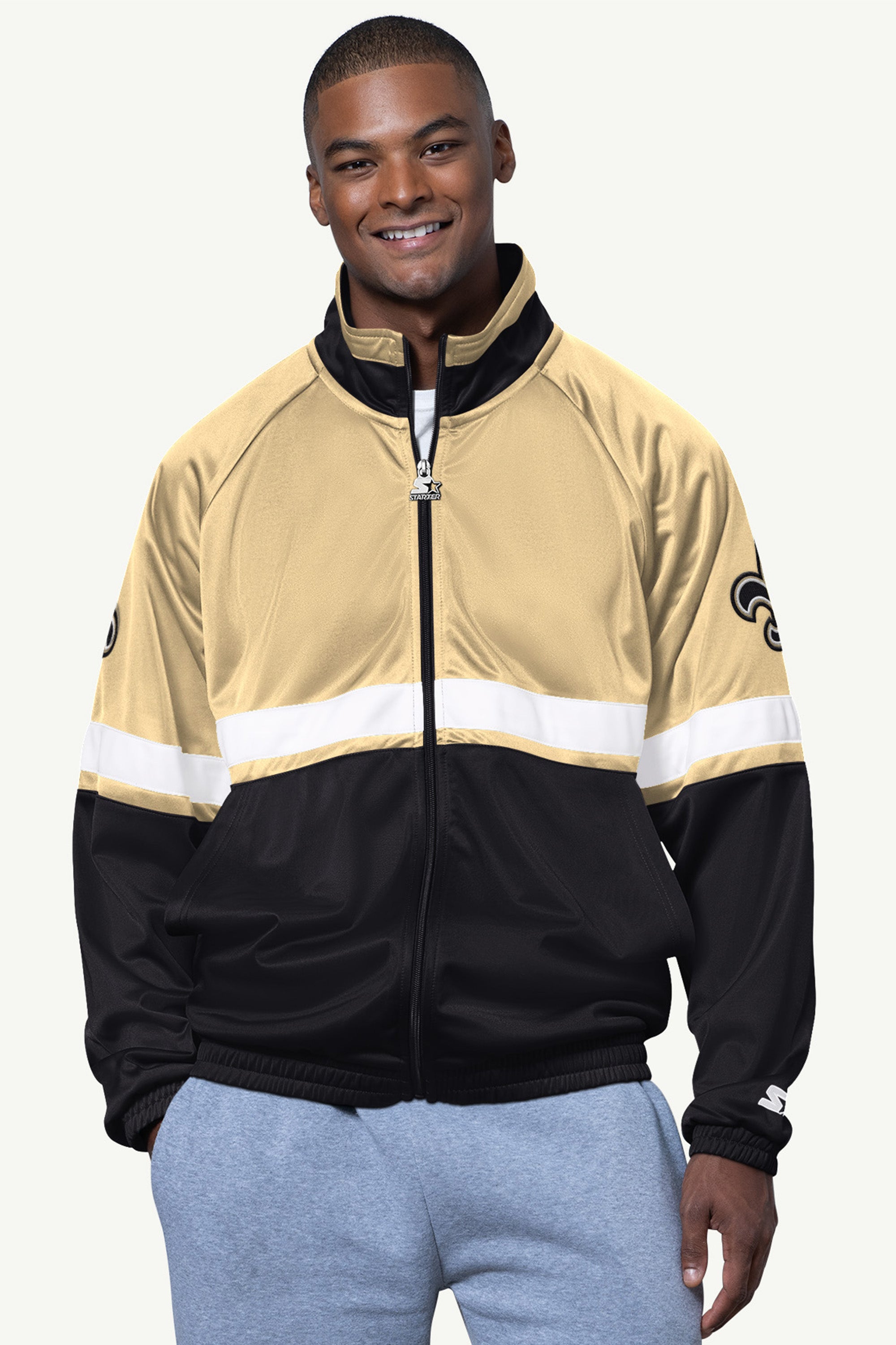 Mens New Orleans Saints Veteran Track Jacket | NFL | Starter