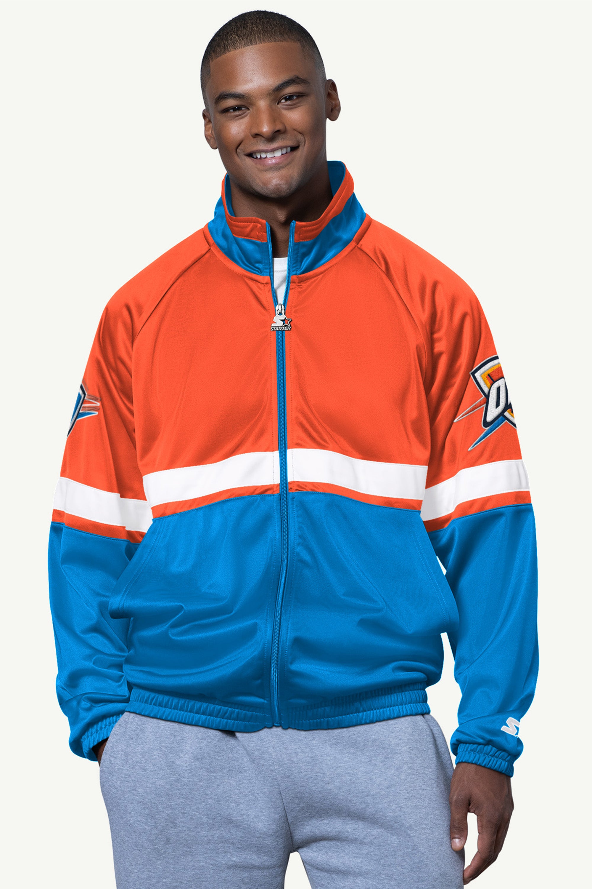 Mens Oklahoma City Thunder Veteran Track Jacket | NBA | Starter