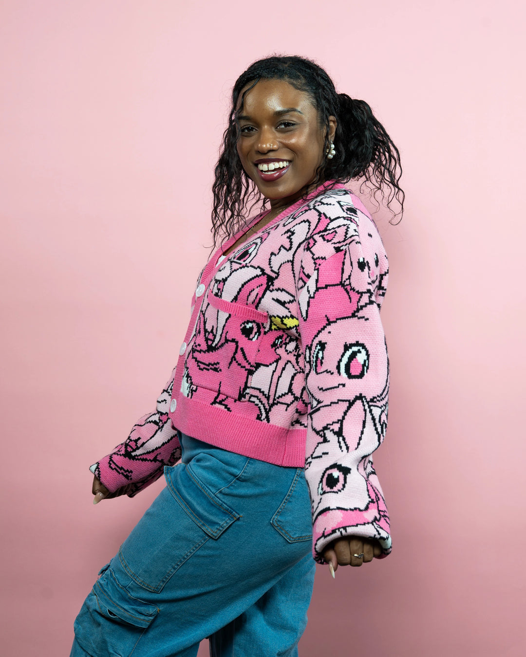 Pink Neopian Cropped Cardigan – Steady Hands
