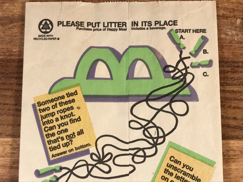 McDonald's “Michael Jordan” Happy Meal Paper Bag マクドナルド