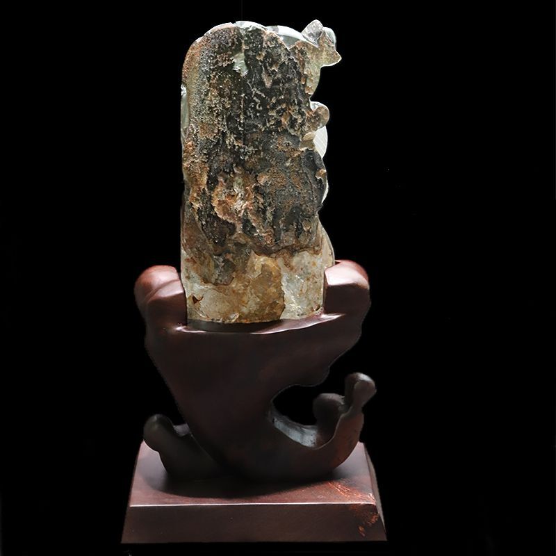 一点物】置物 ガーデンクォーツ 蛇 ブラジル産 干支 弁財天の眷属 台