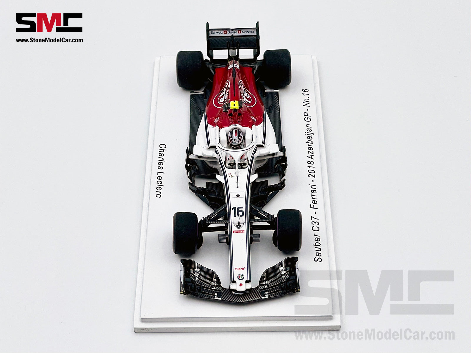 1:43 Spark Alfa Romeo C37 #16 Charles Leclerc Azerbaijan 6th 2018