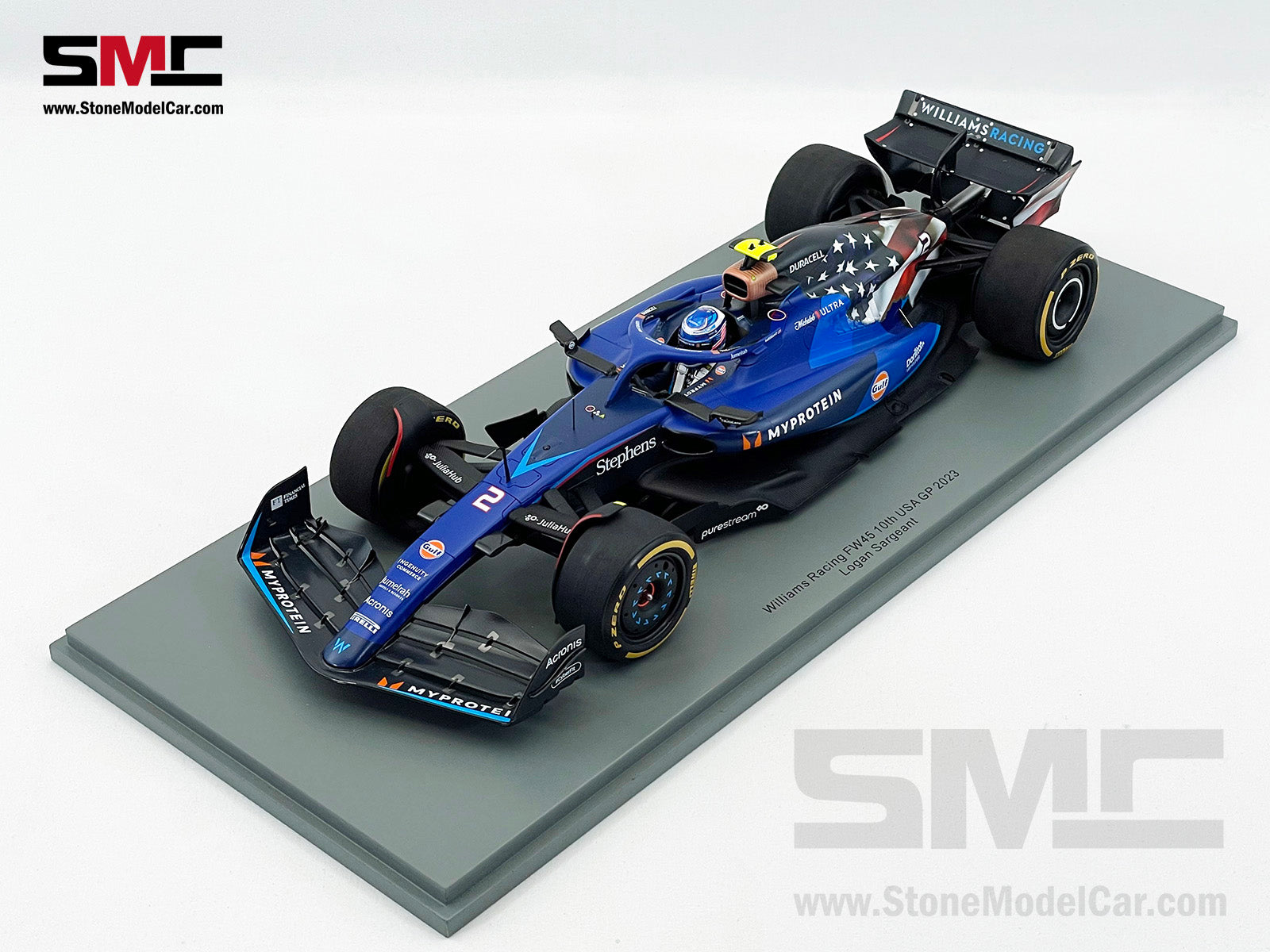 Williams F1 FW45 #2 Logan Sargeant 10th US Austin GP 2023 1:18