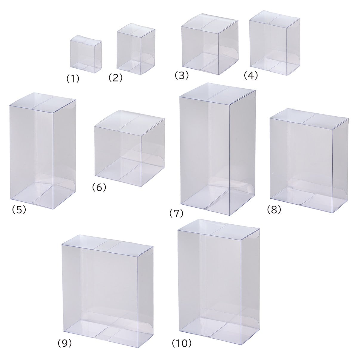 10枚】透明クリアボックス PET(ワンタッチ組立式)〔ストエキオリジナル